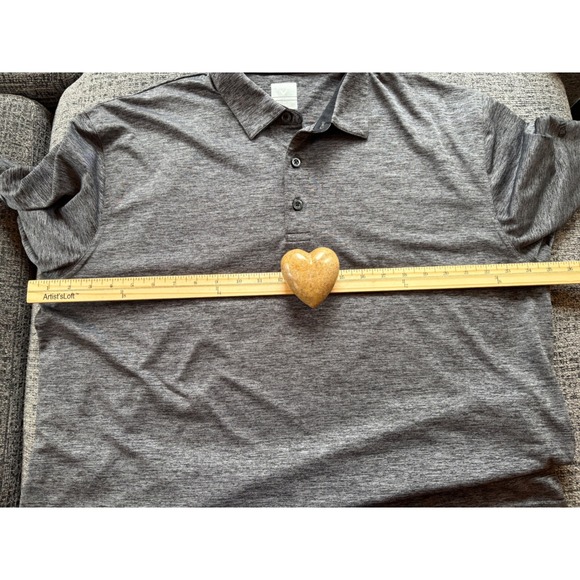 Callaway Mens Golf Polo Shirt Opti Dri Heathered Gray Short Sleeve XL - Picture 8 of 8